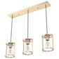 Hunter Astwood 3-Light Linear Cluster in Alturas Gold, , large