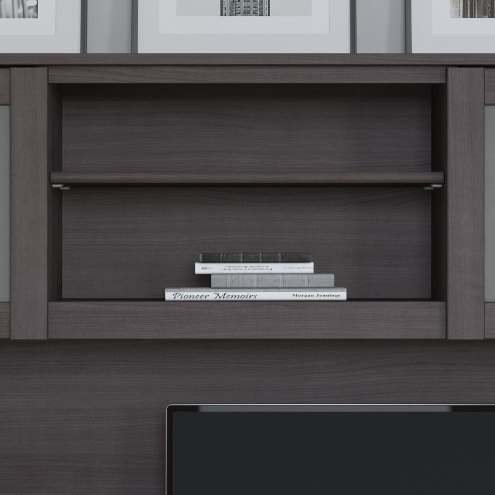 Bush Somerset 60&quot; L-Shaped Desk with Hutch in Storm Gray, , large