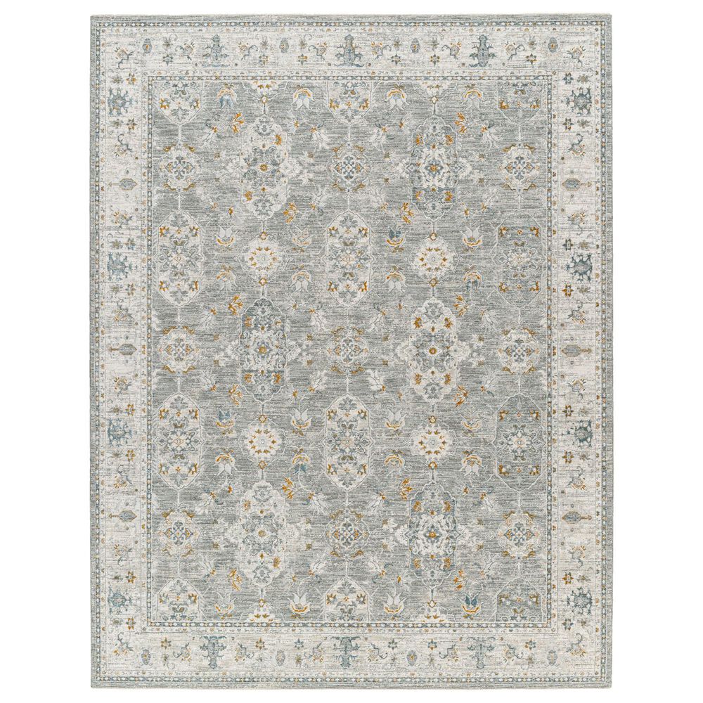 Surya Dresden Gray, White, Medium Gray, Mustard, Light Slate and Denim 10" x 13"11" Area Rug, , large