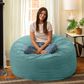Jaxx Saxx 4" Large Round Bean Bag Chair in Turquoise, , large