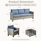 HOMLUX 4-Piece Outdoor Sofa Set in  Denim Blue, , large