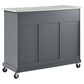 Crosley Furniture Avery Kitchen Cart in Grey, , large
