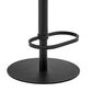 Armen Living Callie Adjustable Swivel Bar Stool with Black Cushion in Matte Black, , large
