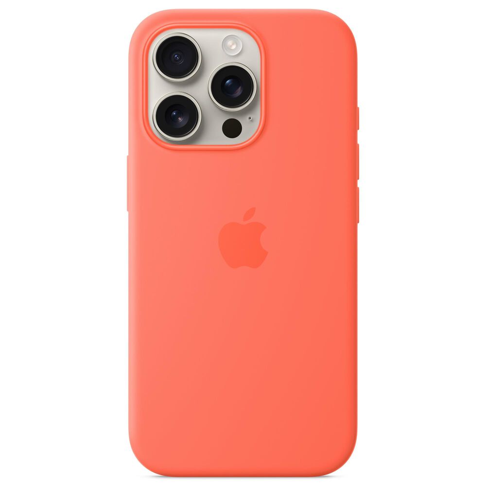 Apple Silicone Case with MagSafe for iPhone 16 Pro in Tangerine, , large