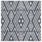 Safavieh Micro-Loop 5" Square Navy and Blue Area Rug, , large