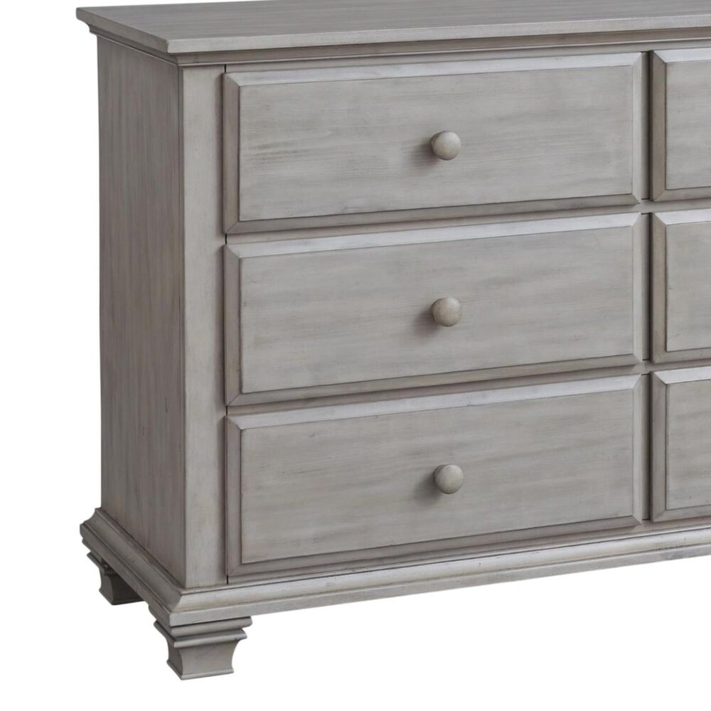 Oxford Baby Kenilworth 6 Drawer Dresser and Changing Topper in Stone Wash, , large