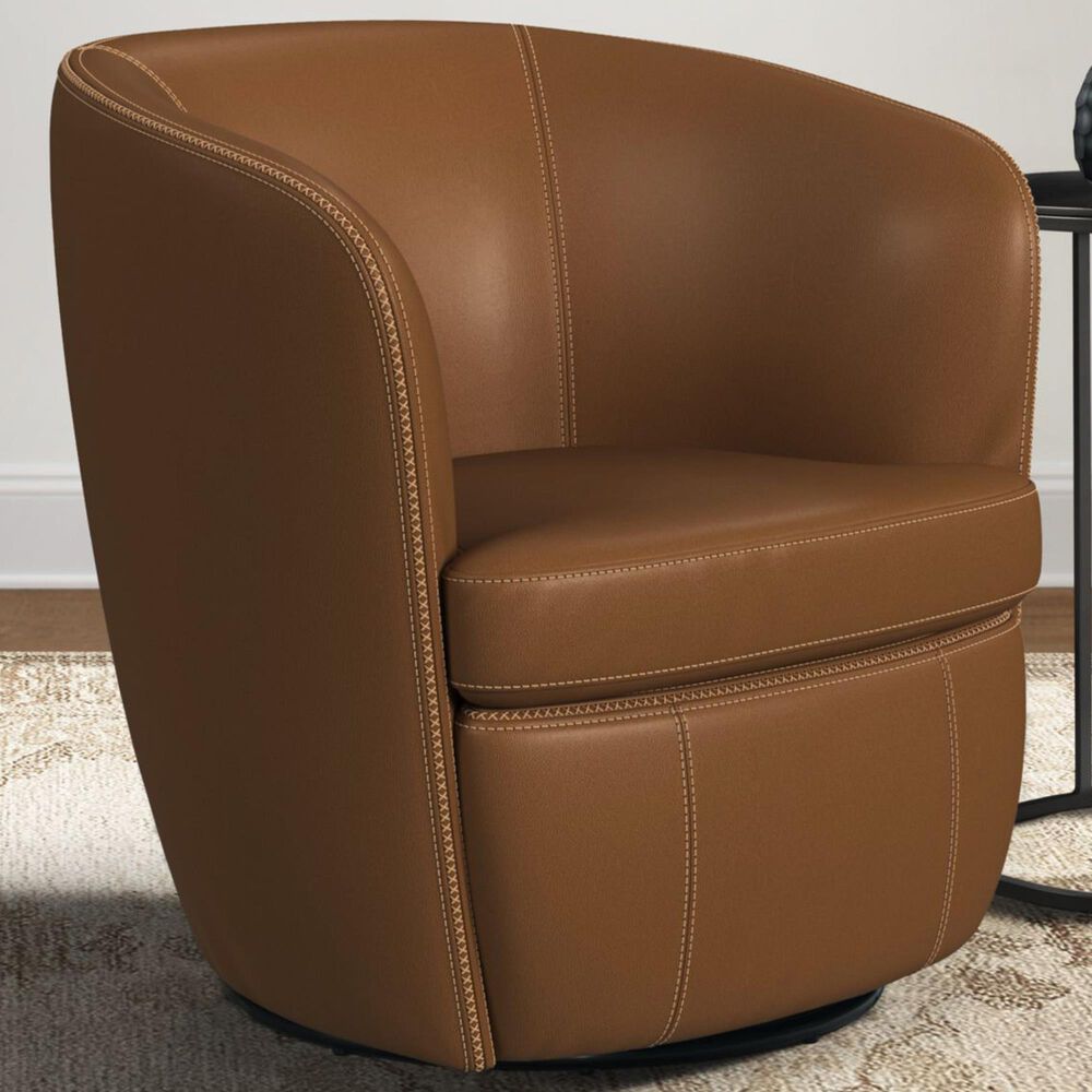 Mayberry Hill Vito Swivel Chair in Pebble Tan, , large