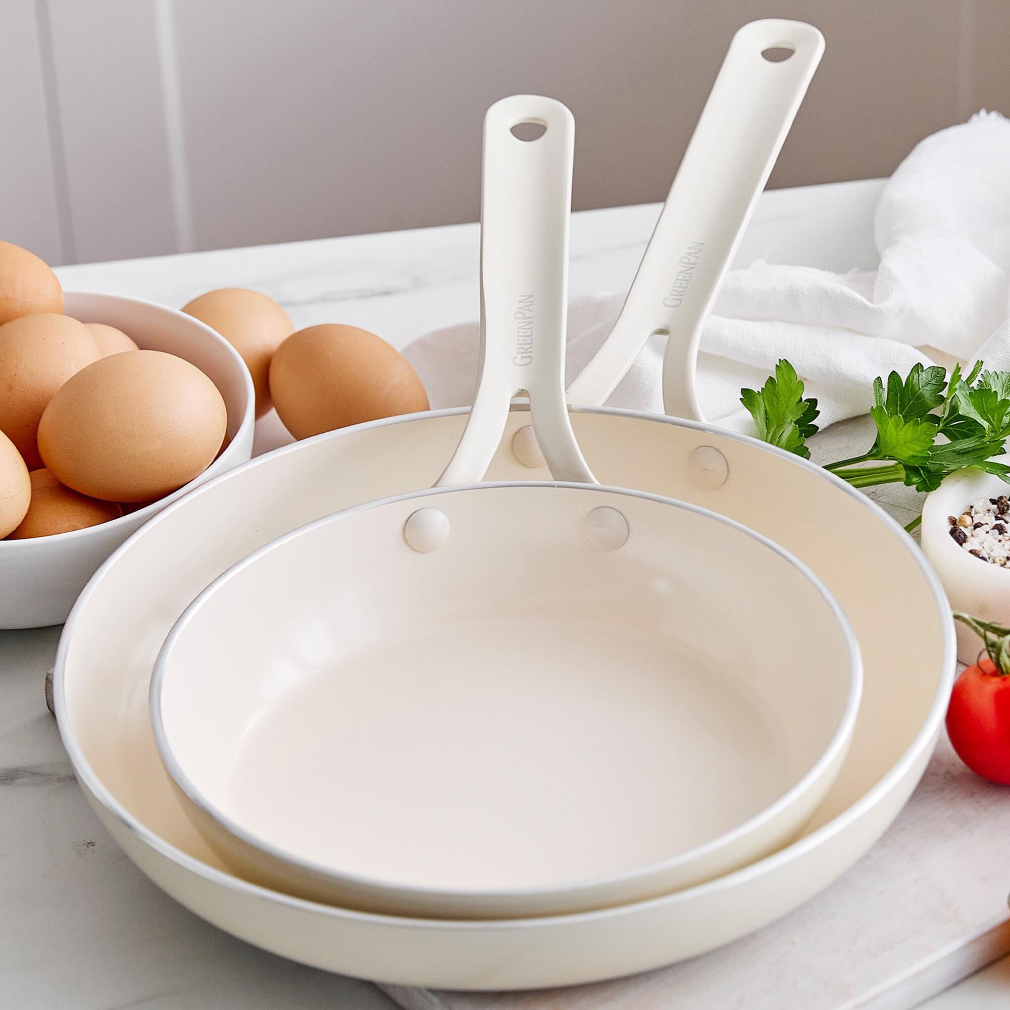 Green Pan Nova Gallery 2-Piece Frypan Set in Cream