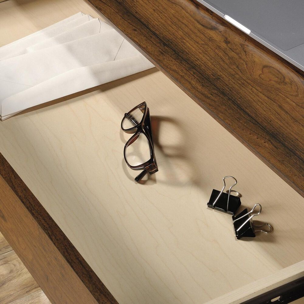 Sauder Carson Forge Computer Desk in Washington Cherry, , large