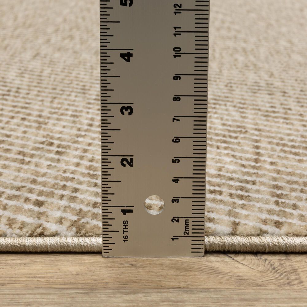 Oriental Weavers Echo Beige and Ivory 5&#39;3&quot; x 7&#39;6&quot; Area Rug, , large