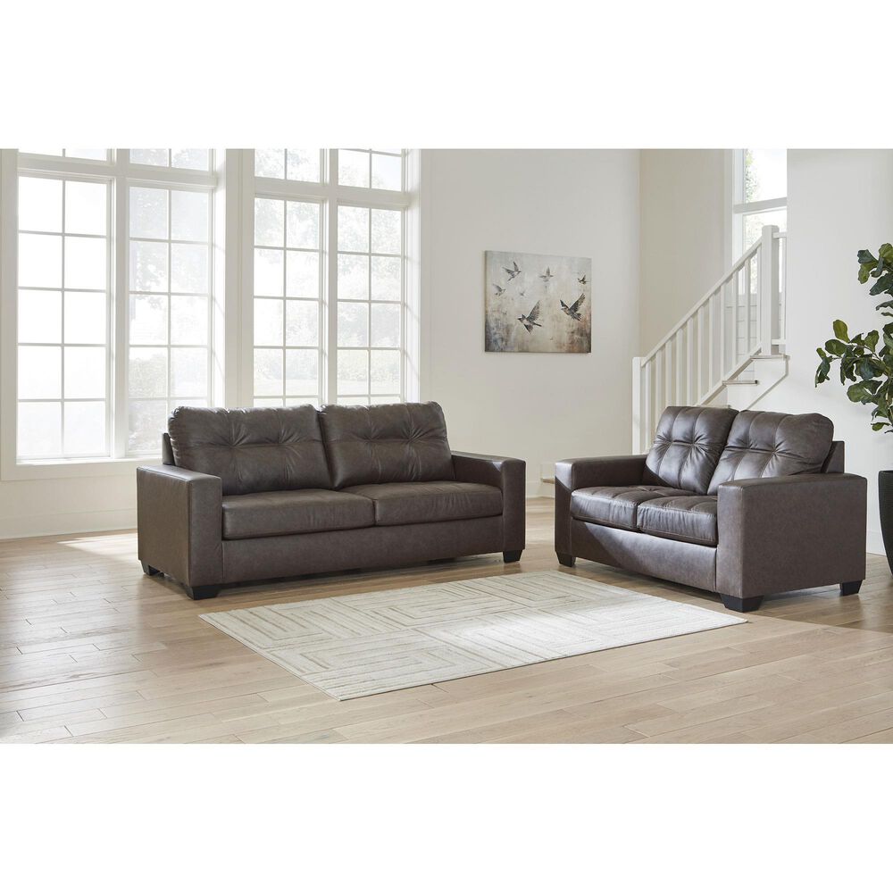 Ashley Barlin Mills Stationary Queen Sleeper Sofa in Umber, , large