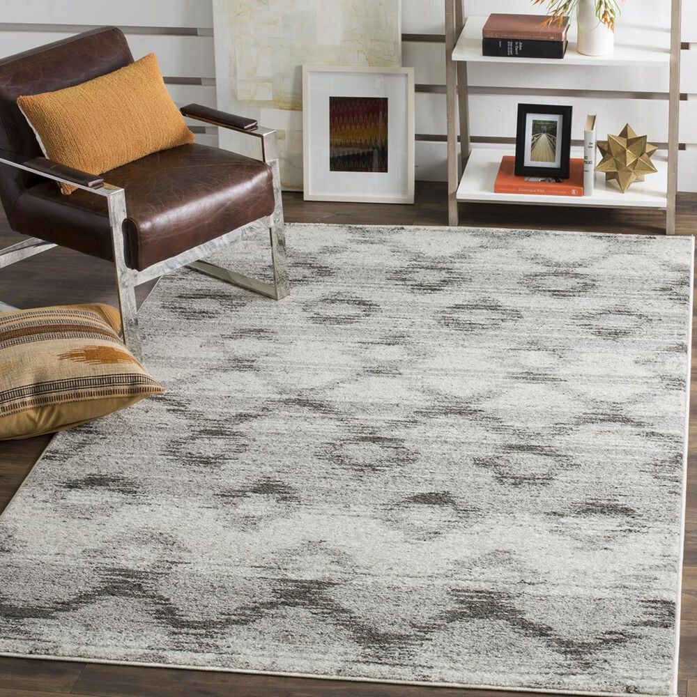 Safavieh Adirondack ADR106P-3 3" x 5" Silver/Charcoal Area Rug, , large