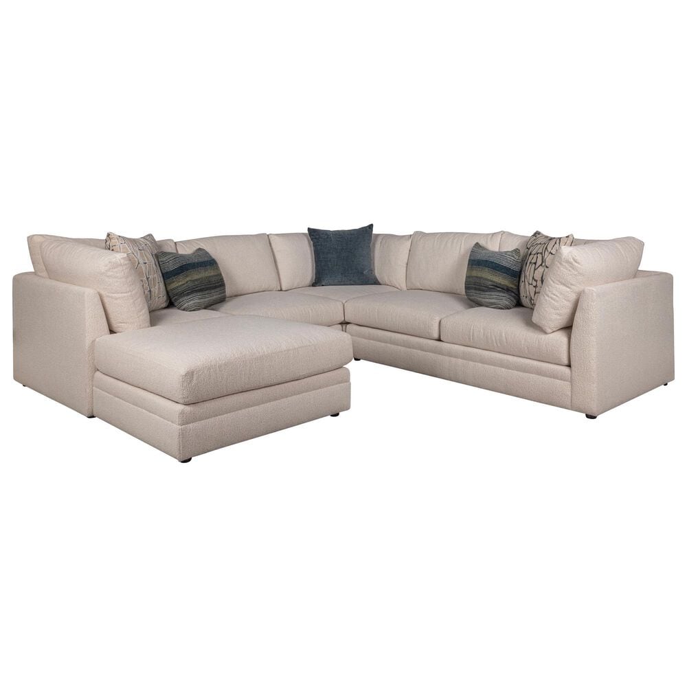 Huntington House 4-Piece Sectional in White, , large