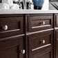 James Martin Vanities Brittany 60" Double Bathroom Vanity in Burnished Mahogany with 3 cm Arctic Fall Solid Surface Top, , large
