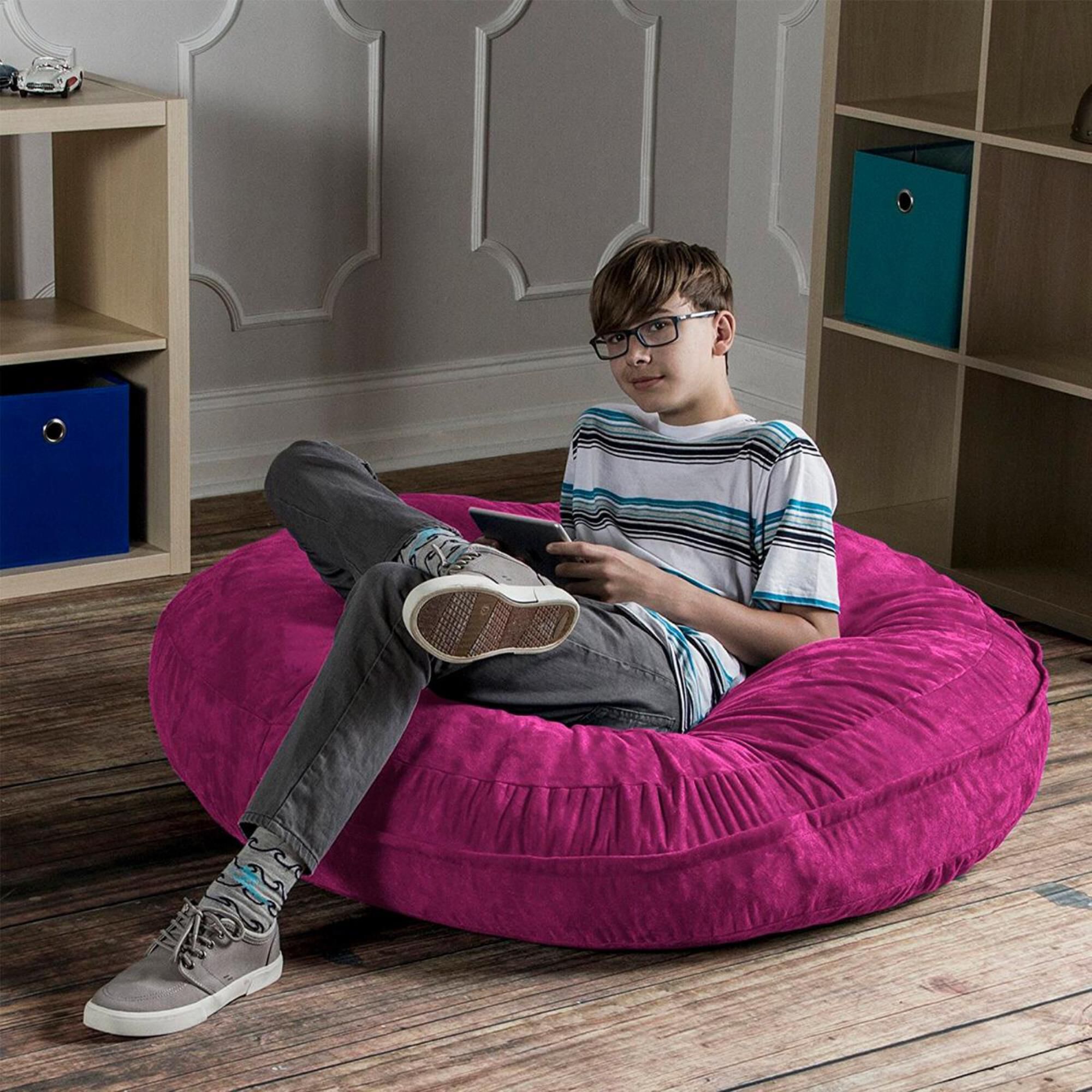 Pink bean bag kids sale