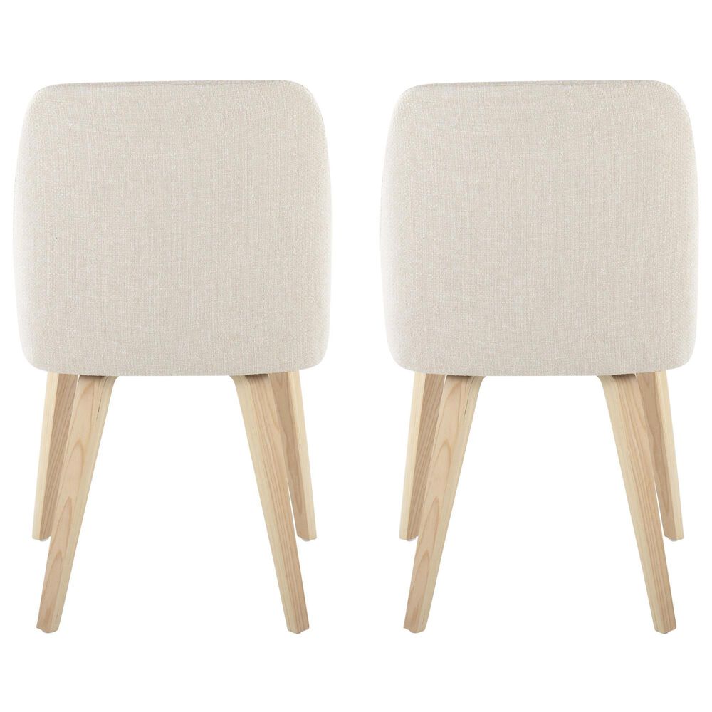 Lumisource Toriano Side Chair with Cream Cushion in Natural &#40;Set of 2&#41;, , large