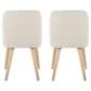 Lumisource Toriano Side Chair with Cream Cushion in Natural (Set of 2), , large