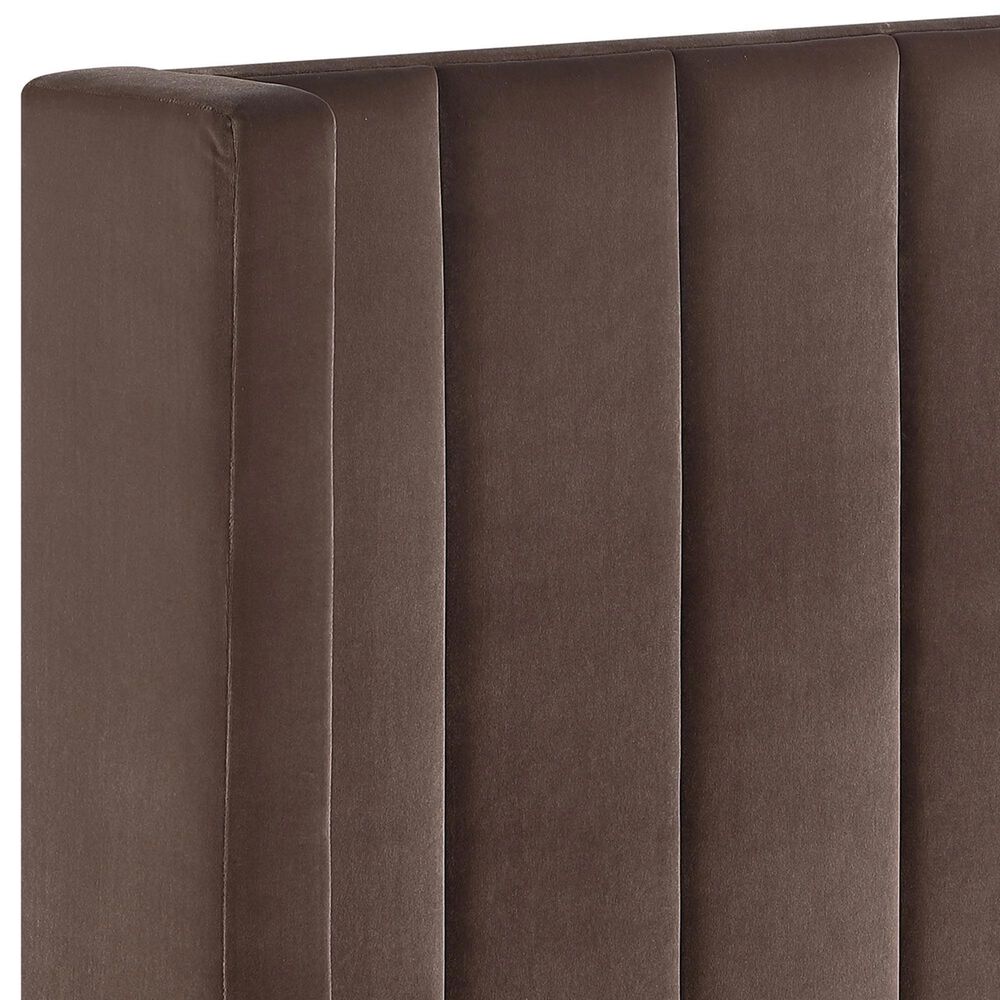 Crystal City Pearson King Upholstered Bed in Chocolate, , large