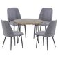Waltham Brennan and Maddox 5-Piece Round Dining Set in Black and Golden Brown, , large