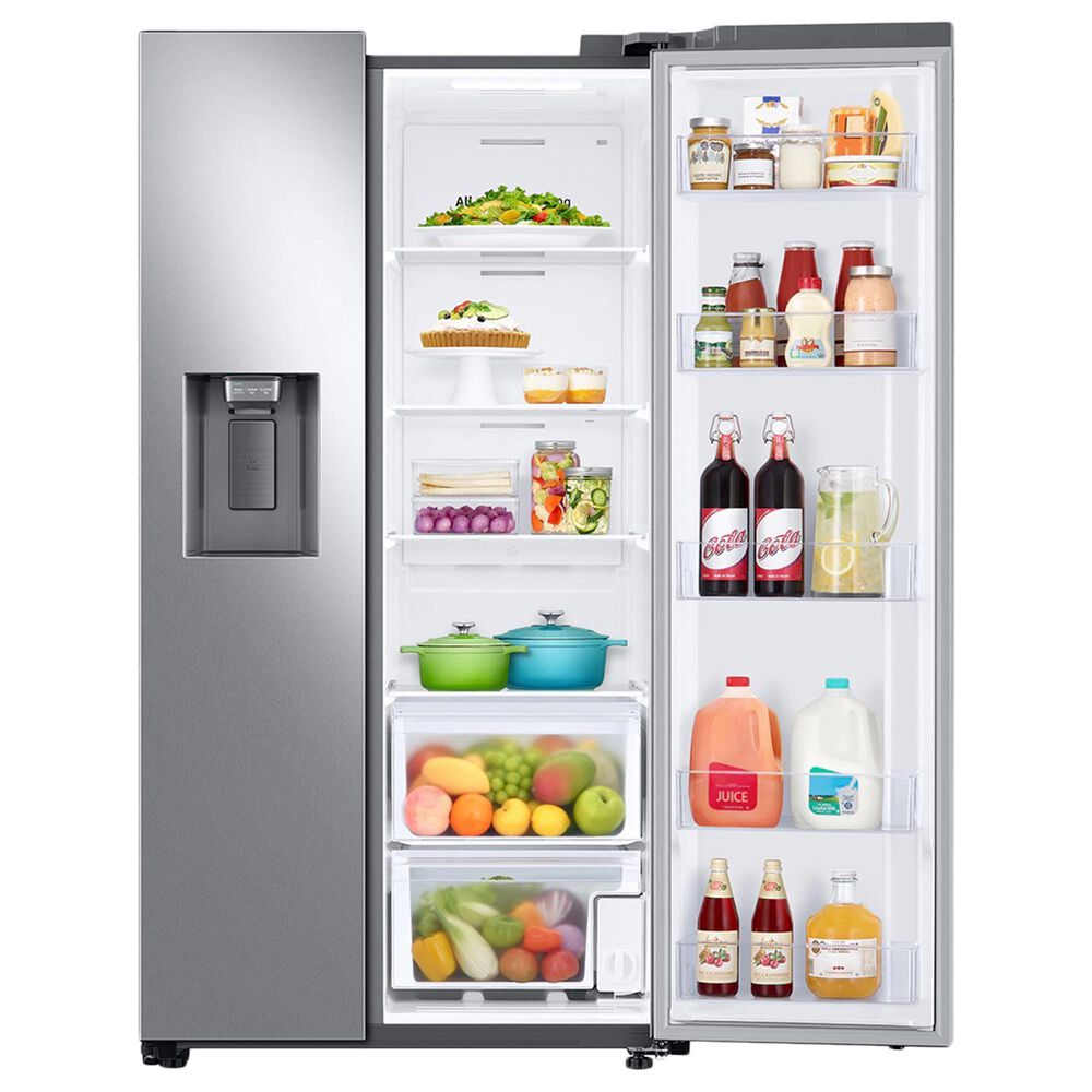 Samsung 27.4 Cu. Ft. Large Capacity Side by Side Refrigerator in Stainless Steel, , large