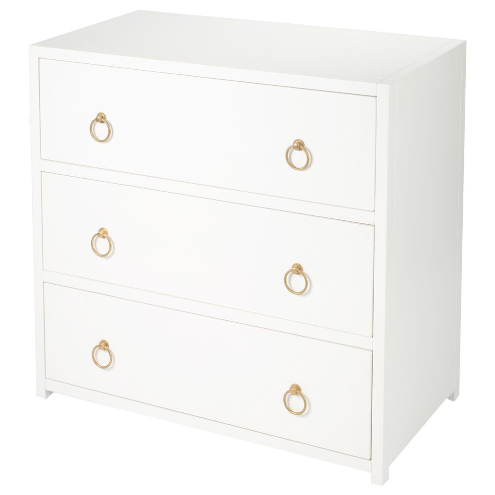 Butler Lark 3-Drawer Chest in White, , large