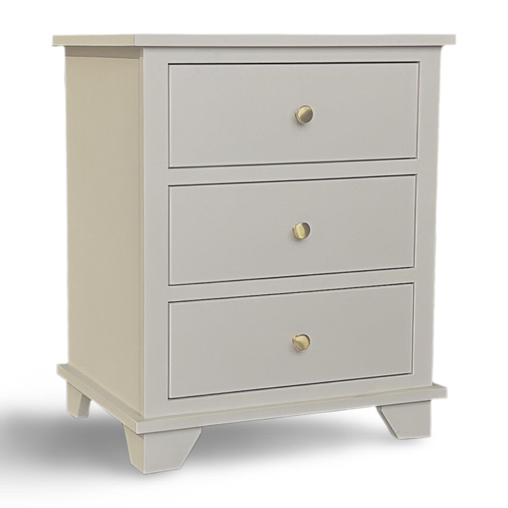 Archbold Furniture Company Portland 3-Drawer Nightstand in Sand Dollar and Golden Pecan, , large