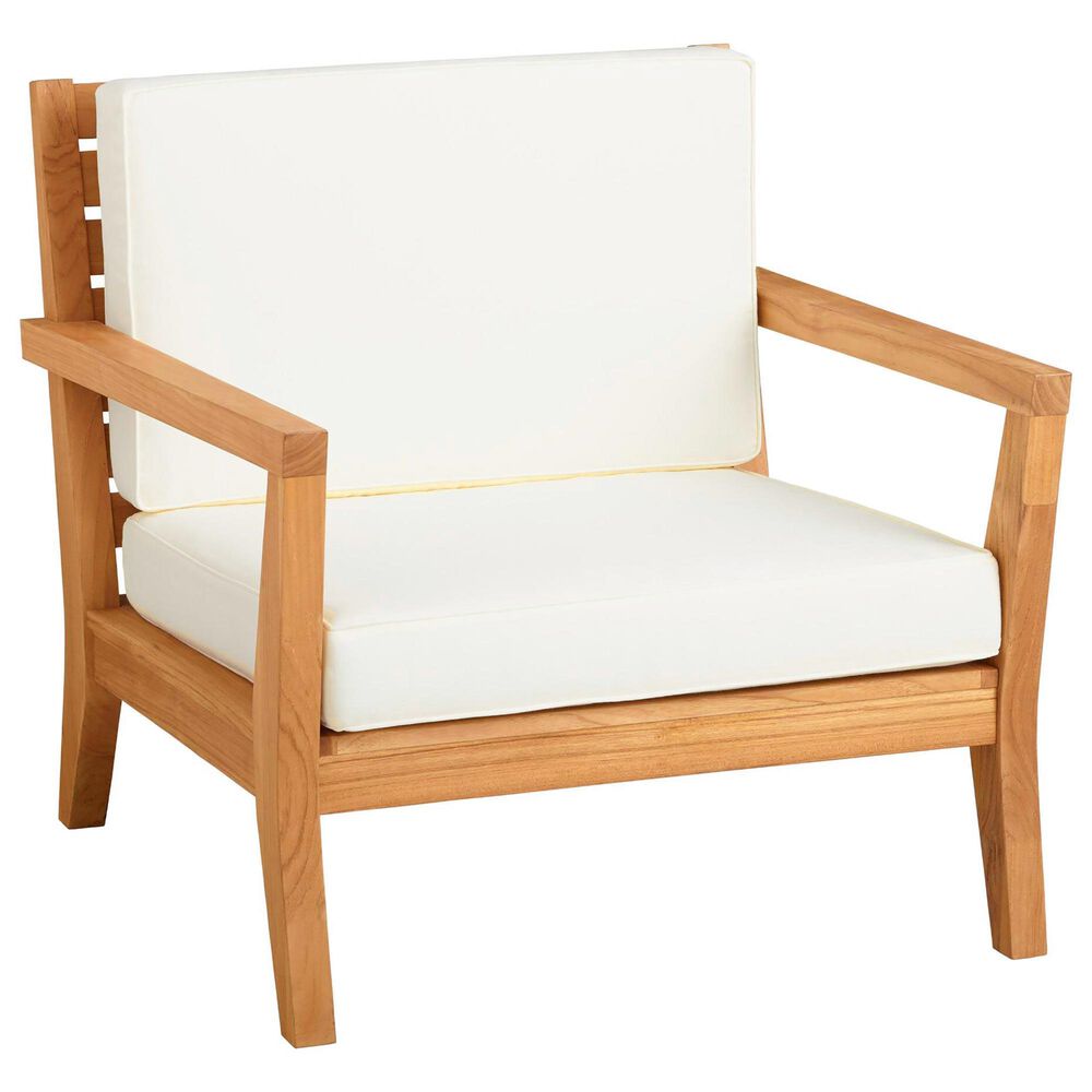Linon Home Decor Carenen Patio Arm Chair in White, , large