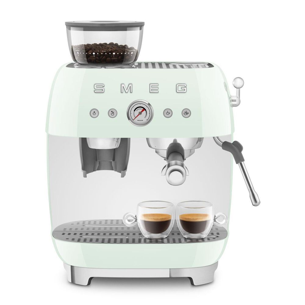 SMEG Smeg Espresso Coffee Machine with Grinder, Pastel Green, , large
