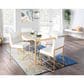 Lumisource Fuji Side Chair with White Cushion in Gold (Set of 2), , large