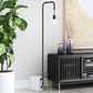 Zuo Modern Lancia Floor Lamp in Black and White Marble, , large