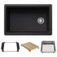 Blanco Inteos 30" Undermount Single Bowl Kitchen Sink in Coal Black, , large