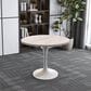 Leisuremod LeisureMod Verve Collection 36 Round Dining Table, White Base with Laminated White Marbleized Top, , large