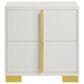 Pacific Landing Marceline 2-Drawer Nightstand in White and Gold, , large
