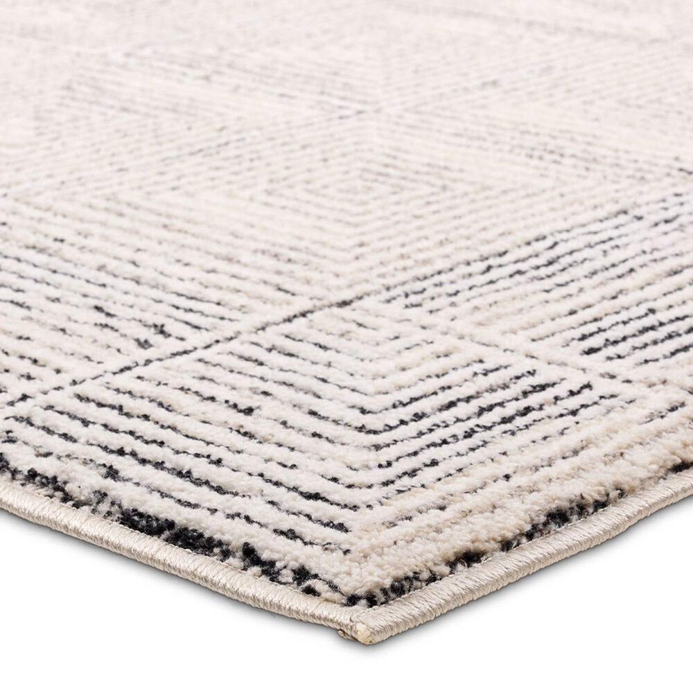 Jaipur Eva Quadrant 8&#39;6&quot; x 11&#39;6&quot; Silver Cloud, Moonstruck, Pastel Parchment, Almond Peach and Licorice Area Rug, , large