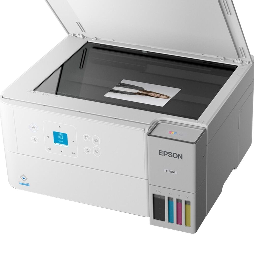 Epson EcoTank ET-2980 Wireless All-in-One Color Supertank Printer in White, , large
