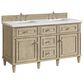 James Martin Vanities Lorelai 60" Double Vanity in Whitewashed Oak with 3 cm Ethereal Noctis Quartz Top, , large