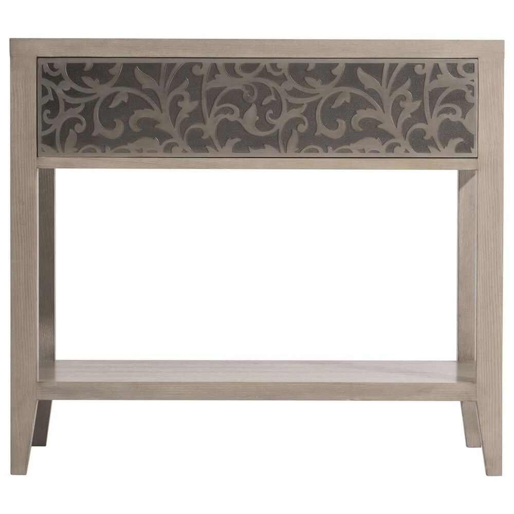 Bernhardt Cornelia Nightstand in Nebbia and Glazed Stainless Steel, , large
