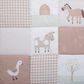 Lambs & Ivy Farmyard 3-Piece Crib Bedding Set in Taupe, White and Sage Green, , large