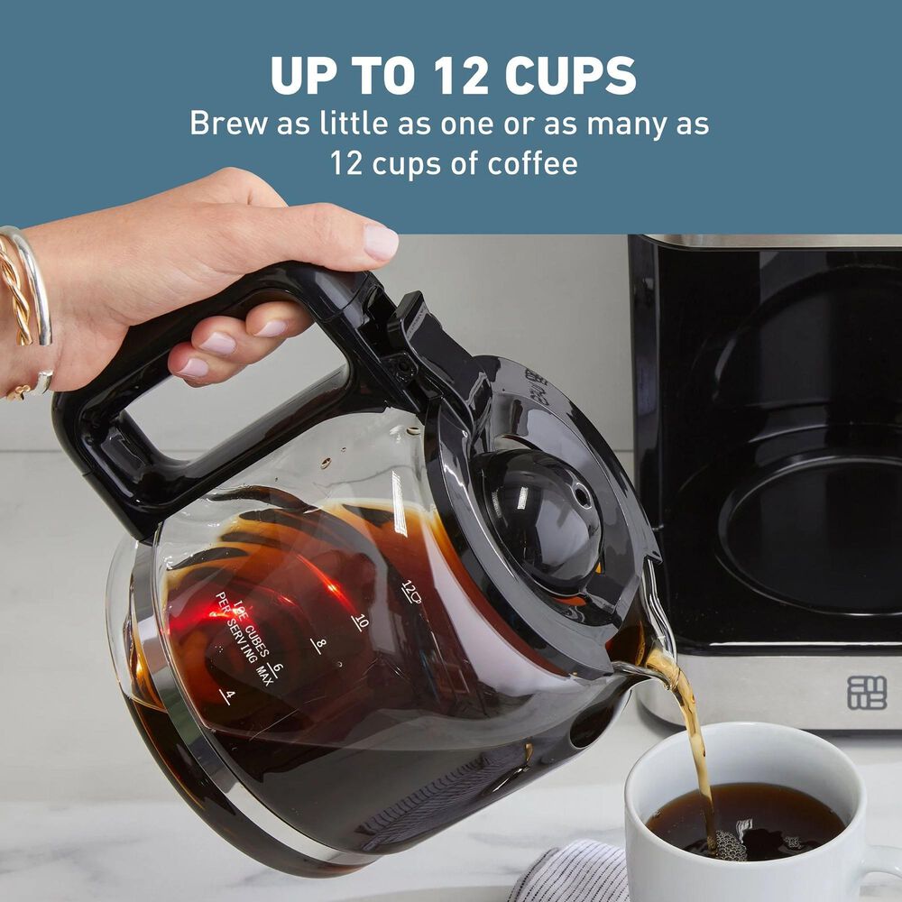 West Bend 12 Cup Hot &amp; Iced Coffee Maker in Stainless Steel, , large
