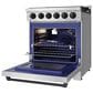 Thor Kitchen Gordon Ramsay 4.6 Cu. Ft. Professional Gas Range with Black Handle Kit in Stainless Steel, , large