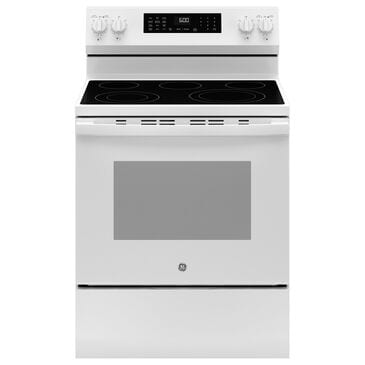 GE Appliances 30" Freestanding Electric Range with Convection in White, , large
