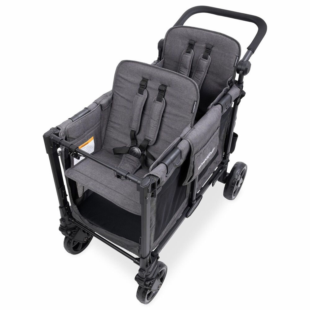 Wonderfold Elite Pro 2-Seater Stroller Wagon in Charcoal Gray, , large