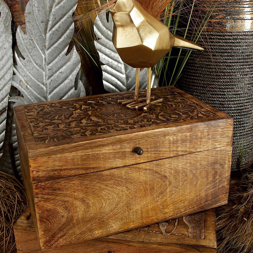 Maple and Jade Rustic Box in Natural Oak &#40;Set of 3&#41;, , large