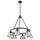 Golden Lighting Orwell 6-Light Chandelier with Pewter Shade in Matte Black, , large