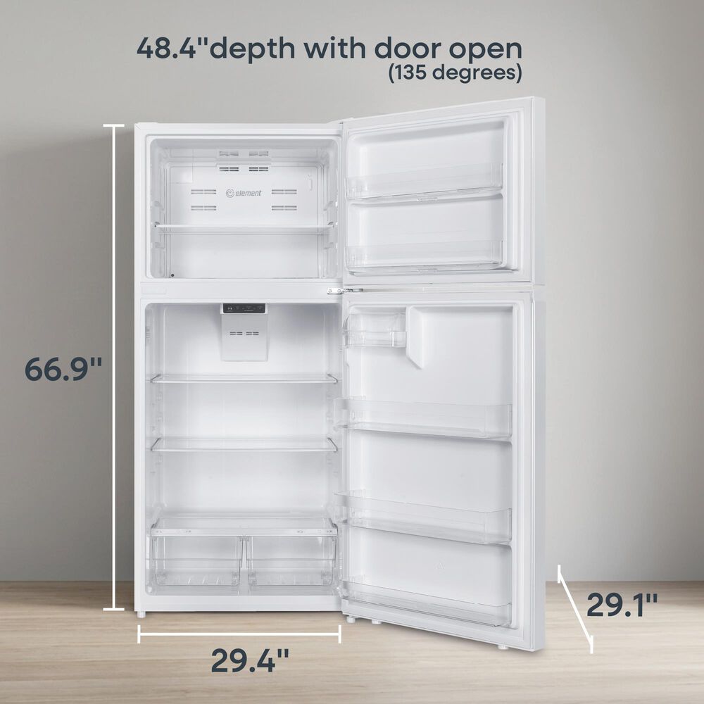 Element 18.1 Cu. Ft. Top Freezer Refrigerator in White, , large