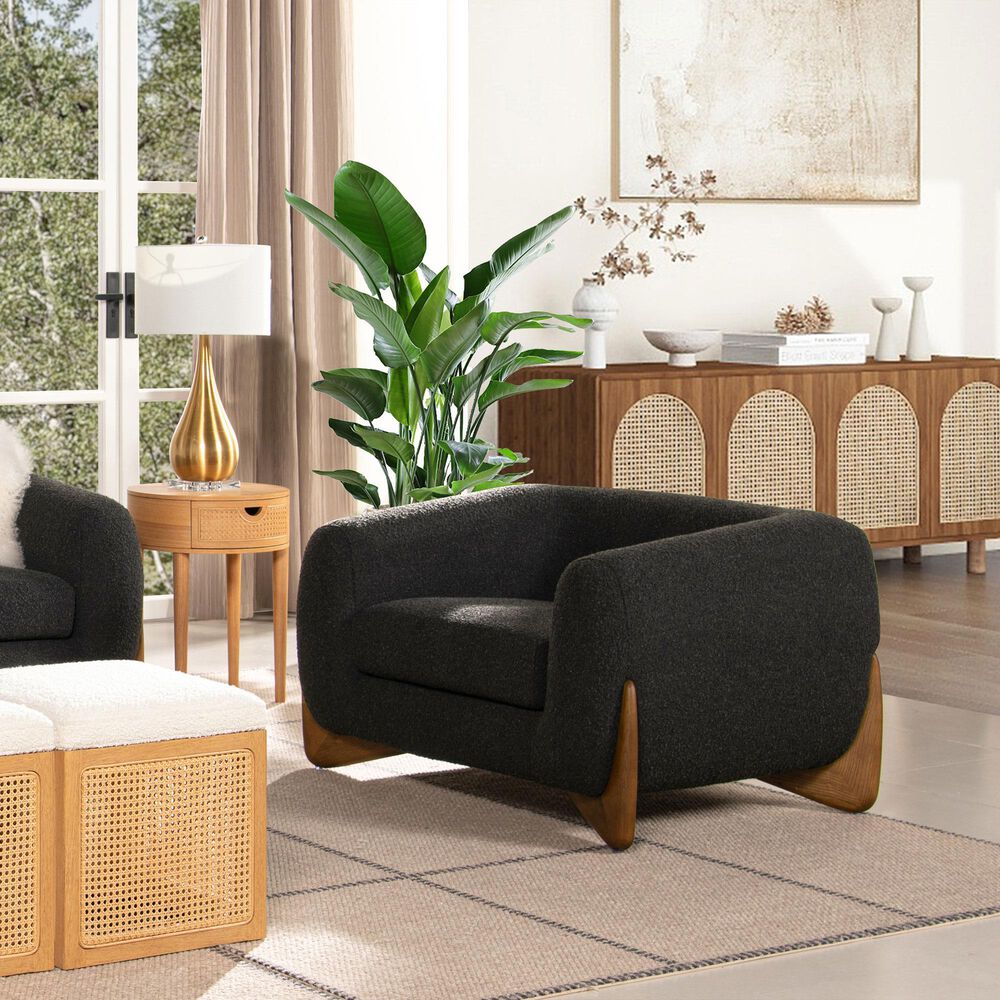 Jennifer Taylor Home Alpine Accent Arm Chair in Ebony Black, , large