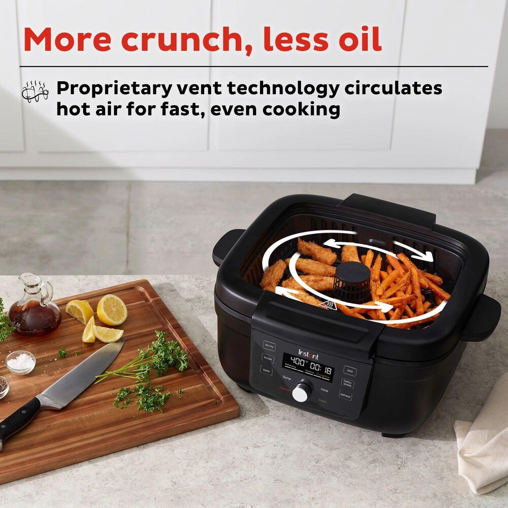 Instant Brands 4-Quart 6-In-1 Indoor Grill and Air Fryer in Black, , large