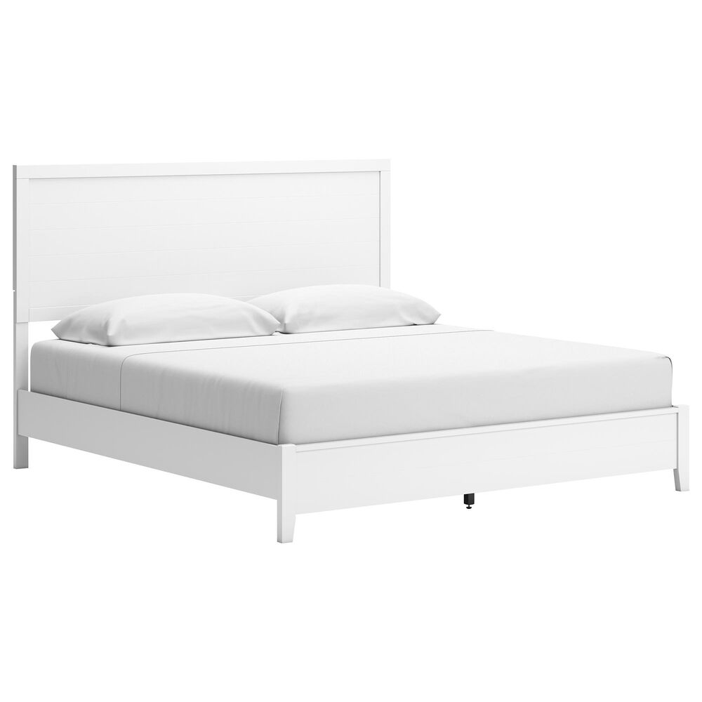 Ashley Binterglen 5-Piece King Panel Bedroom Set in White, , large