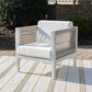 Linon Home Decor Claiborne Patio Arm Chair in Soft White, , large