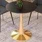 Leisuremod Bristol 27" Round Dining Table with MDF Top in Gold and Black - Table Only, , large
